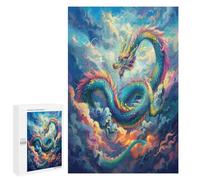 Dragon Divin Puzzles 1000 Pièces Qualité Supérieure Animaux Magiques Décoration Intérieure Artistique Relaxant pour Famille Challenge Difficile Vision 3D 1000 PCS