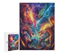 Dragon Divin Puzzles 500 Pièces Educa Artistique Animaux Magiques Décoration Intérieure pour Adultes Et Enfants Assemblage Amusant Relaxation Challenge 500 PCS