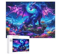 Dragon Divin Puzzles 500 Pièces Educa Difficile Animaux Magiques Challenge Artistique pour Adultes Et Enfants Relaxation & Art Décoration Intérieure Famille 500 PCS