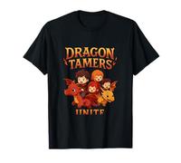 Dragon Domers Unite, Dessin animé Kawaii Dragon Riders T-Shirt