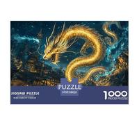 Dragon d'or 1000 Piece Jigsaw Puzzle for Adults Challenging Game Stress Relief Puzzle Exercise The Memory of The Brain for Adults and Kids, Age 12 Years Up 38x26cm/1000pcs