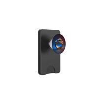 Dragon d'or Mystique dans l'anneau de l'espace Bleu PopSockets PopWallet pour MagSafe