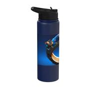 Dragon d'or mystique dans l'anneau de l'espace bleu Stainless Steel Insulated Water Bottle