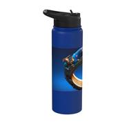 Dragon d'or mystique dans l'anneau de l'espace bleu Stainless Steel Insulated Water Bottle