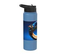 Dragon d'or mystique dans l'anneau de l'espace bleu Stainless Steel Insulated Water Bottle