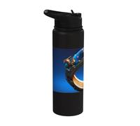 Dragon d'or mystique dans l'anneau de l'espace bleu Stainless Steel Insulated Water Bottle