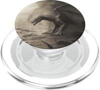 Dragon - Dragon féroce Fantasy dans Un Paysage orageux PopSockets PopGrip pour MagSafe