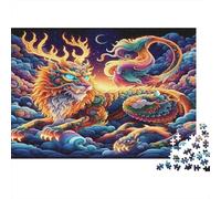 Dragon du Mal Puzzle 1000 Pièces Adulte avec Couleurs Éclatantes, Jeu De Puzzle Classique défi Entre Amis pour Un Tableau À Encadrer, Superbe Idée Cadeau 70x50cm/1000pcs