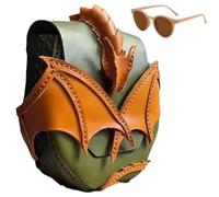 Dragon Embrace PU Leather Shoulder Bag, Handmade Dragon Satchel with Wing and Spine, Unique Novelty Vintage Crossbody