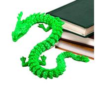 - Dragon en cristal imprimé - 30 cm Articulations flexibles Jouet animal | Dragon mobile portable avec impression - Jouet de construction de dragon - Jouet de figurines de dragon pour la décoration de