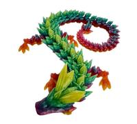 Dragon en cristal mobile, jouet dragon 3D 30 cm, imprimé 3D, | Figurine articulée de dragon féérique pour bureau, décoration de bureau, figurine de collection, F