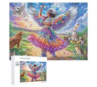 Dragon et Phoenix Face au Flux Puzzle 500 Pièces pour Seniors Moment Calme Stimulation Cognitive Cadeau pour Loisirs 500 PCS