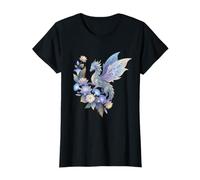 Dragon éthéré Fleur Enchantée Fantasy Fairycore Floral T-Shirt