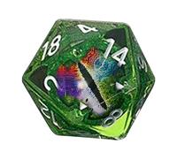 Dragon Eye Dice, 20 Faces Magic Eye Longan Dice, Polyhedral Resin Longan Dice, Color Shiny Eyeball Dice for Tabletop Games Interactive Games Donjons-et-Dragons Accessoires