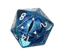 Dragon Eye Dice - 20 Sides Polyhedral GamingSet, Handcrafted Designer Pieces, Edge Resin Build, Inclusion Detail, Aesthetic Fantasy Collection with Numbering for Tabletop Adventure