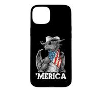 Dragon Fantasy Magic American Flag Bandana Cool Cowboy Chapeau Coque pour iPhone 15 Plus