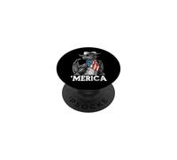 Dragon Fantasy Magic American Flag Bandana Cool Cowboy Chapeau PopSockets PopGrip Adhésif