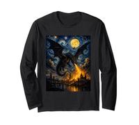 Dragon Fantasy Van Gogh Nuit étoilée Dramatique Art Magique Manche Longue