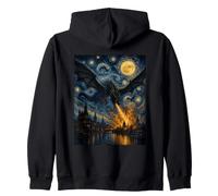 Dragon Fantasy Van Gogh Nuit étoilée Inspiration Magique Sweat à Capuche