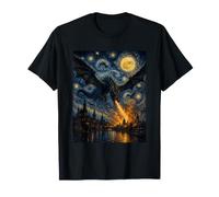 Dragon Fantasy Van Gogh Nuit étoilée Inspiration Magique T-Shirt