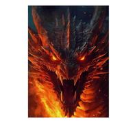 Dragon Feu Dents 1000pcs Mini Puzzle pour Adultes Difficile | 38x26cm Carton Décor Salon Structure Durable Cadeau Anniversaire Relaxation