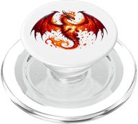 Dragon Feu Dragon Créatures mythiques Animaux héralis mythes légendaires PopSockets PopGrip pour MagSafe