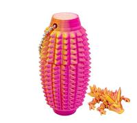Dragon Fidget Toy, Keychain Charm, 3D Printed Stress Relieve Accessory, 1.65x3.15 inches, Portable Fidget for Adults, Kids, Executive Desk, Bag, Home, Travel Use