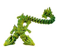 Dragon Fidget Toy - Modèle De À Double Tête Imprimé en 3D | Jouet De Bureau À Articulations Mobiles | Objet De Collection Sensoriel Exécutif | Bureau À Domicile Bibliothèque Table Aquarium