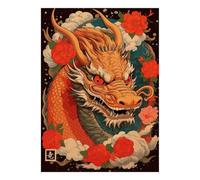 Dragon Fleur Nuage Puzzle, 1000 Pcs Jeu D'intérieur Adulte