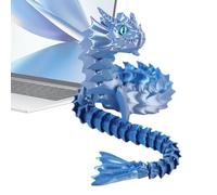 Dragón Flexible 3D - Figura Articulada Fidget, Diseño Moderno Creativo | Juguete Coleccionable Dragón Agua Tendencia para Niños Adultos Familia Amigos