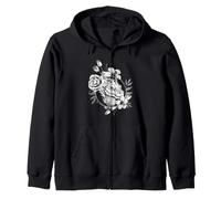 Dragon Floral Rose Mignon Fantaisie créature Fleur Art Sweat à Capuche