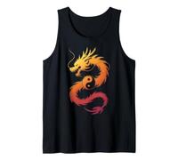 Dragon Flottant Yin Yang Philosophie Chinoise Loong Débardeur