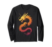 Dragon Flottant Yin Yang Philosophie Chinoise Loong Manche Longue