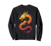 Dragon Flottant Yin Yang Philosophie Chinoise Loong Sweatshirt