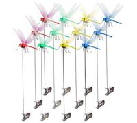 Dragon Fly Clip on - Draggonfly Wingman | Dragonfly Clip Buses Repulsents | 12pcs 3D Clips de pôle Dragonflyy en Plein air | Gardening Fake Dragonfly Decoration | Clips de Simulation 12 cm