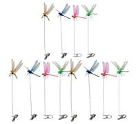 Dragon Fly to Keep Bird Away - 12 Pieces Fake 3D Decorative Stakes | Dragon Fly Decoy,for Outdoor Yard Patio Farm Orchard Backyard Balcony Railings Fruit Tree Pathway Driveway