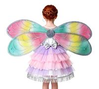 Dragon Fly Wings - en polyester 28,74x14,56 pouces | Costume de cosplay élastique réutilisable pour filles Jeu Fantaisie Fairy Wings, Accessoire de costume de fée Elfe | Mascarade de Noël