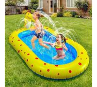 Dragon Fountain - Piscine Gonflable En Forme De Dinosaure De 1.7m,Bain Extérieur En Pvc,Tapis De Jeu D'arrosage De Pelouse,Jouet D'eau Pour Enfants,Fontaine Gonflable