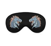 Dragon Head Masque pour les yeux pour dormir Blackout Night Bandeau avec sangle réglable pour hommes femmes Voyage Yoga Sieste