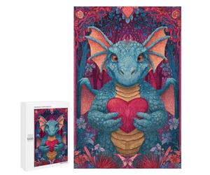 Dragon Holding Heart Fantasy Artwork -1 Puzzle 1000 Pièces Educa Jouet en Bois Cadeau Unique Décoration Intérieure Jeu Éducatif Challenge Toy Adultes Et Enfants À Partir De 14 Ans 1000 PCS