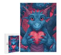 Dragon Holding Heart Fantasy Artwork Puzzle 1000 Pièces Educa Jouet en Bois Cadeau Unique Décoration Intérieure Jeu Éducatif Challenge Toy Adultes Et Enfants À Partir De 14 Ans 500 PCS