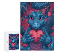 Dragon Holding Heart Fantasy Artwork Puzzle 1000 Pièces Educa Jouet en Bois Cadeau Unique Décoration Intérieure Jeu Éducatif Challenge Toy Adultes Et Enfants À Partir De 14 Ans 300 PCS
