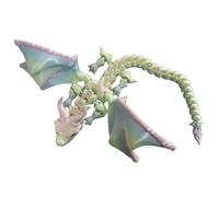 Dragon imprimé 3D avec ailes - Modèle de dragon ailé articulé | Figurine d'animal flexible de collection pour bureau, table, bibliothèque, chambre, bureau, tableau de bord et affichage à la maison