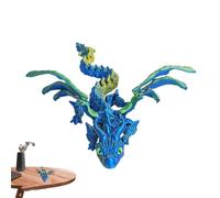 Dragon imprimé 3D,Dragon 3D - Modèle imprimé en 3D de 13 Pouces avec Ailes - Jouet Dragon Volant, de Bureau Flexibles, Figurine de Dragon pour la journée des , Anniversaire, Nouvel an
