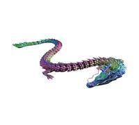 Dragon imprimé 3D - jouet de bureau articulé flexible, figurine de dragon vibrant | Sculpture animale créative avec articulations mobiles pour garçons filles hommes adultes, agitation du modèle pour a