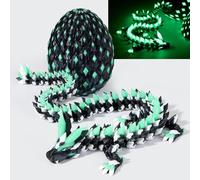 Dragon imprimé 3D phosphorescent avec œuf - Ensemble d'œufs de dragon | Figurines d'animaux surprise - Œufs de dinosaure - Jouets pour garçons, enfants et adolescents de 5 à 7 ans, 4 à 6 ans