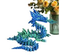 Dragon Imprimé en 3D | Animal Anti-Stress de Bureau | Modèle Souple de Dragon de Feu Sensoriel pour Décor Bureau Fête Anniversaire Noël