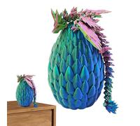 Dragon imprimé en 3D avec œuf,Dragon imprimé en 3D dans Un œuf, articulé Complet dans Un - Décoration d'intérieur, Jouets de Bureau, Figurines de Collection pour et Adultes.