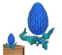 Dragon imprimé en 3D avec œuf,Dragon imprimé en 3D dans Un œuf, articulé Complet dans Un - Figurines de Collection Toys, Jouets de Bureau pour et Adultes