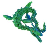 Dragon imprimé en 3D : design articulé entièrement mobile, segments mobiles en douceur, sculpture légère et détaillée, figurine interactive pour soulager le stress, jouet à presser pour adultes